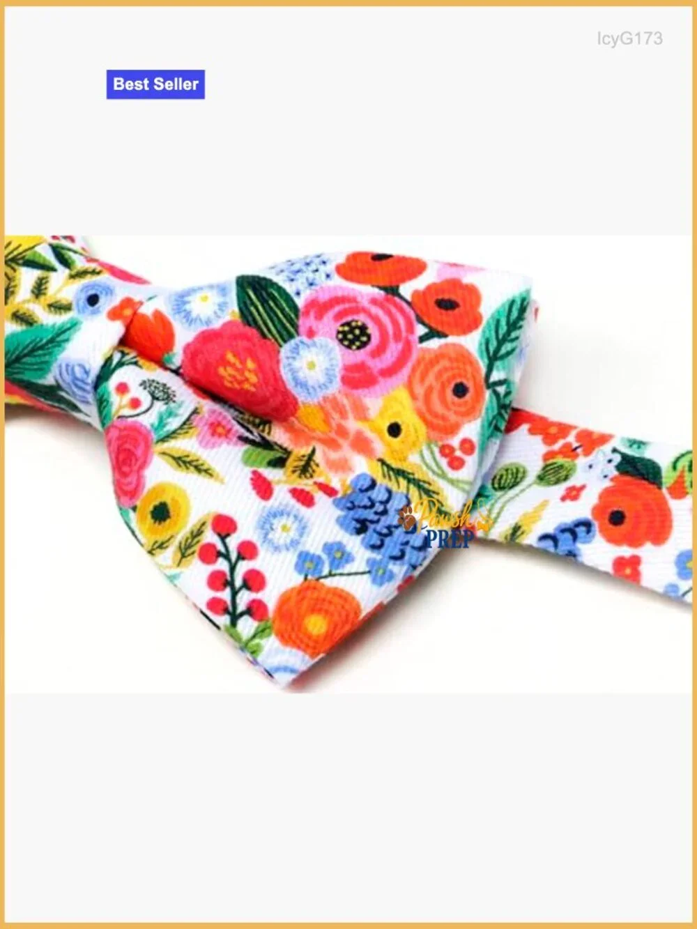 Floral Pattern Pre-Tied Bow Tie Adjustable One Size Cotton